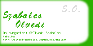 szabolcs olvedi business card